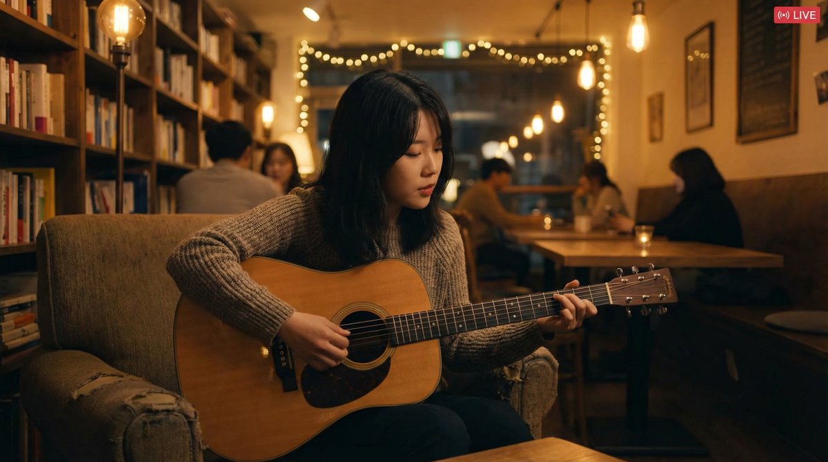 困困兔咖啡厅弹唱视频